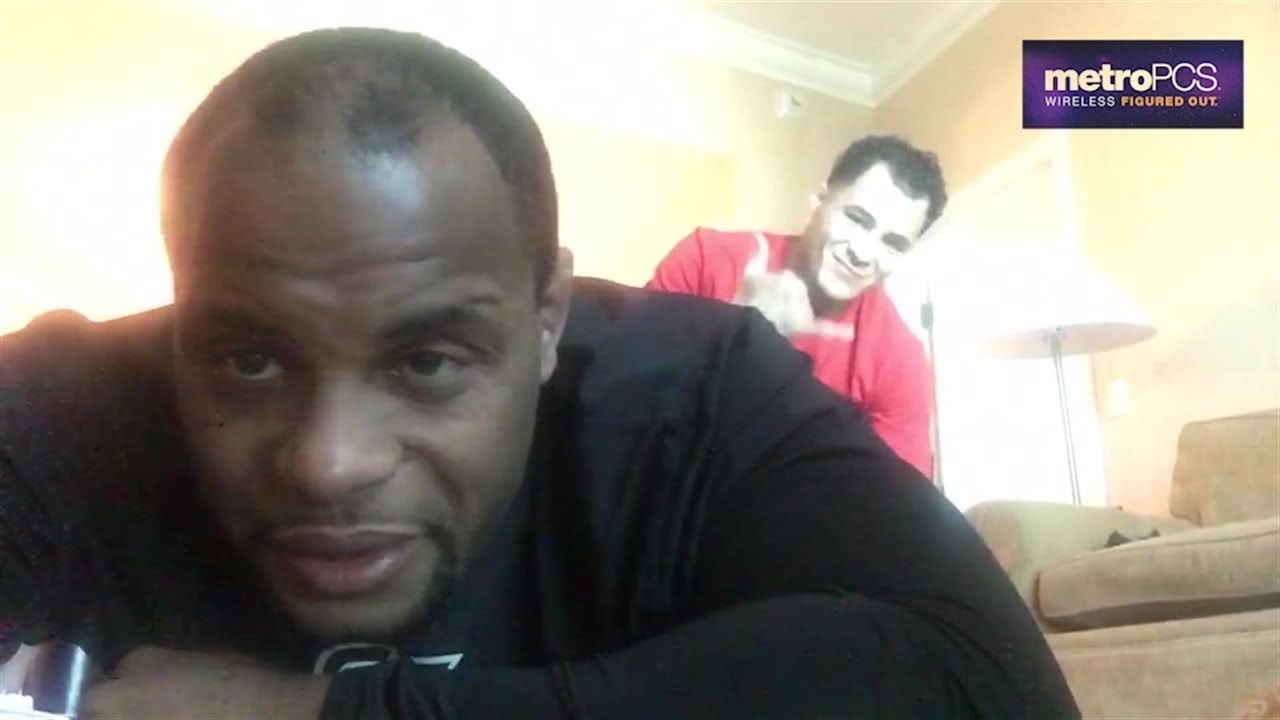 Daniel Cormier getting ready for his morning run before UFC 200
