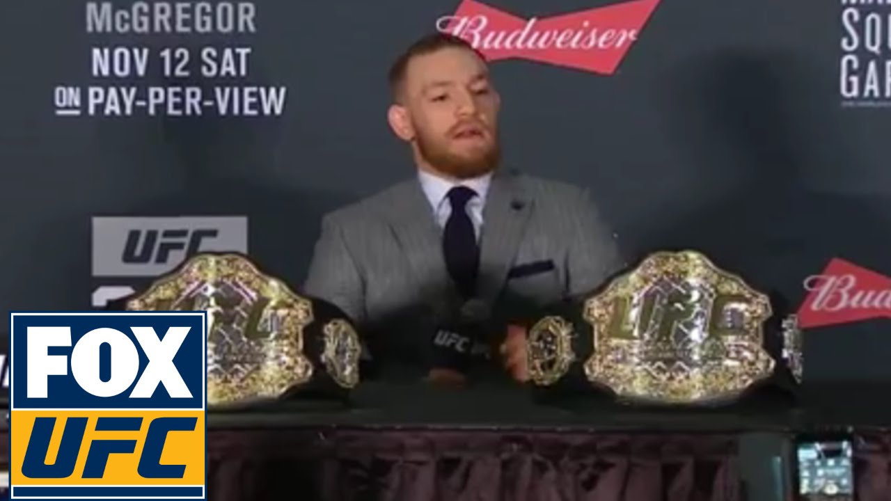 Conor McGregor’s full UFC 205 post-fight press conference |