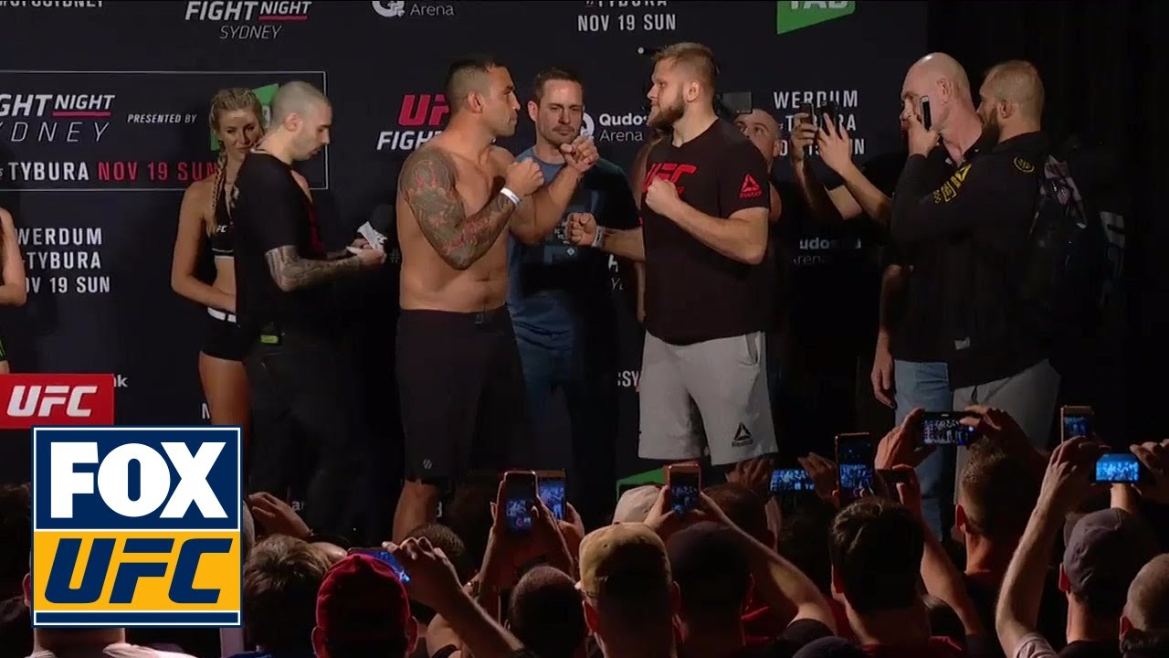 Fabrício Werdum vs Marcin Tybura weigh-in face-off | UFC