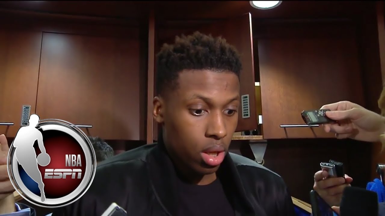 Frank Ntilikina reacts to LeBron James’