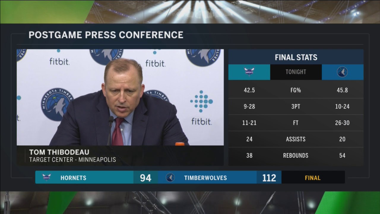 Tom Thibodeau after fifth straight Timberwolves’ win
