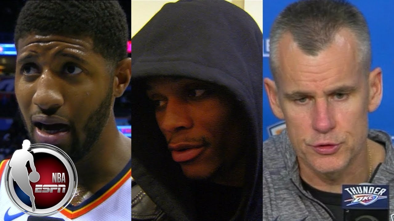 Paul George, Russell Westbrook and