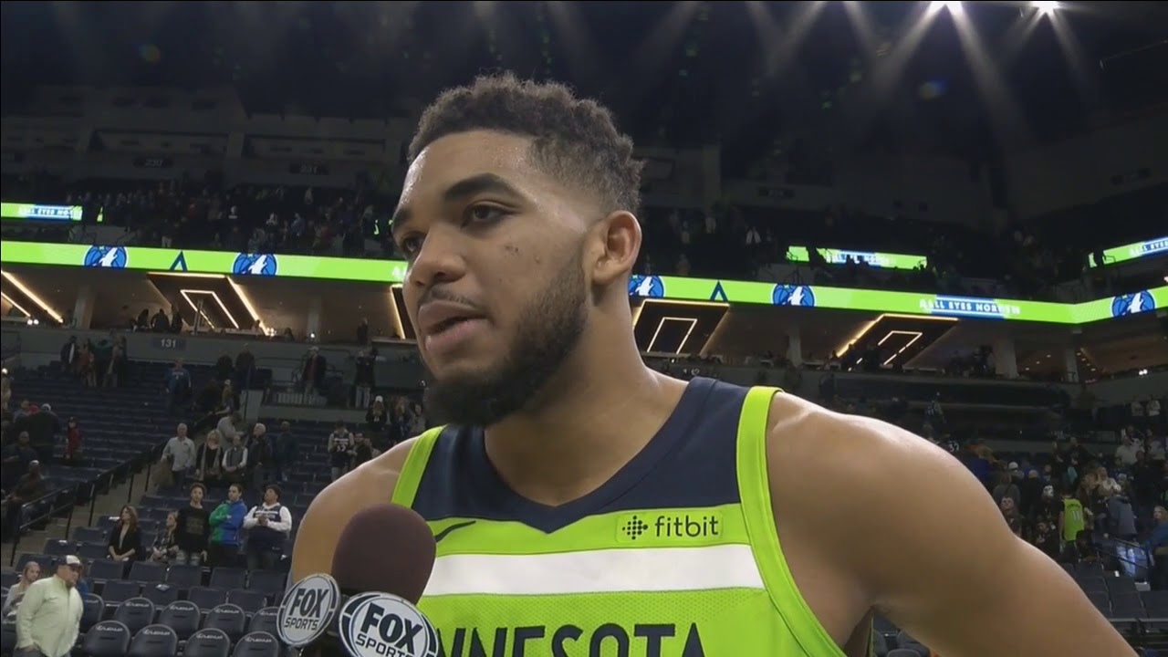 A giggly Karl-Anthony Towns following a win over Toronto