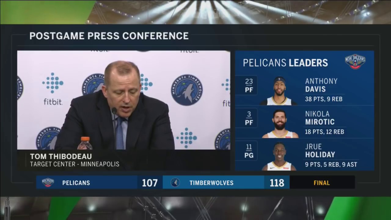 Thibs liked Tyus Jones’ aggressiveness against Pelicans