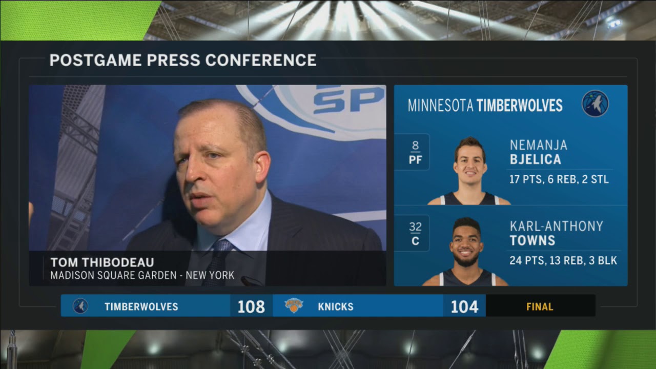 Tom Thibodeau: We showed a lot of toughness