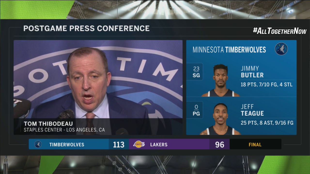 Tom Thibodeau: “It was a good team win”
