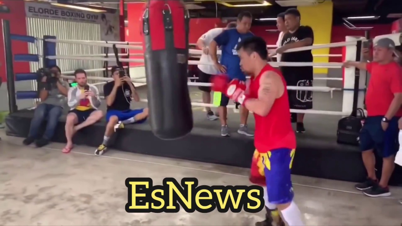 Going For The KO! Manny Pacquiao Week 2 Explosive In Camp For Keith Thurman (Vid Sean Gibbons)