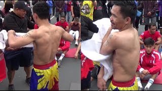 IS MANNY PACQUIAO THE BEST EVER? CHECK OUT HIS MASSIVE COBRA LIKE BACK 4 WEEKS OUT OF JULY 20