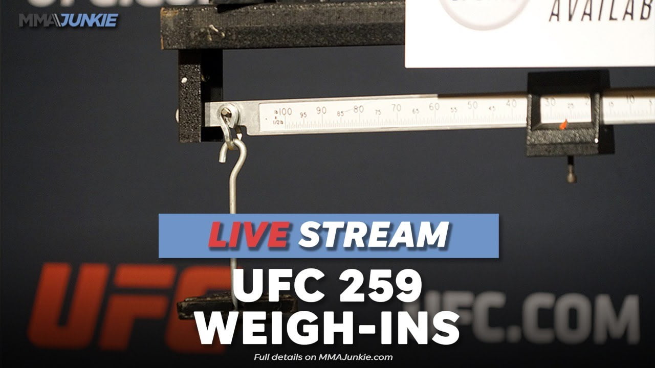 UFC 259 official weigh-ins live stream
