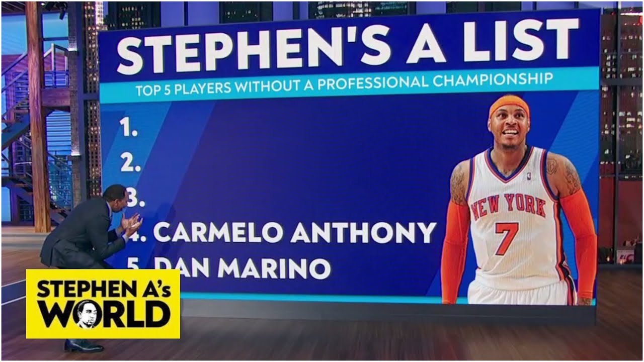 Stephen A. gets emotional listing his top 5 players who never won a pro title |