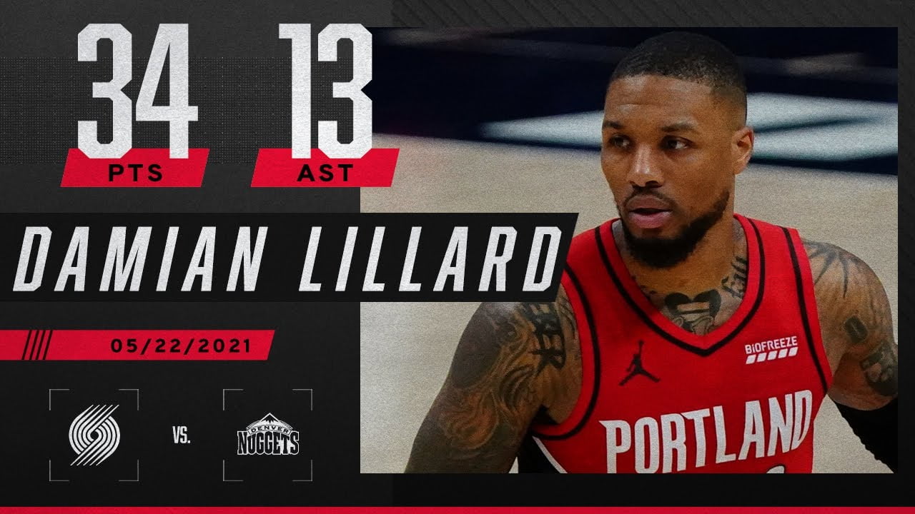 Damian Lillard drops 34 points in Blazers’ Game 1 win ‼️