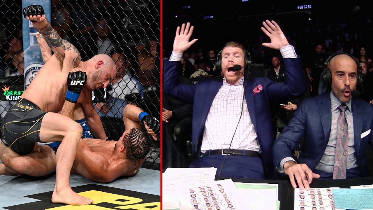 UFC 266 Commentator Booth Reactions