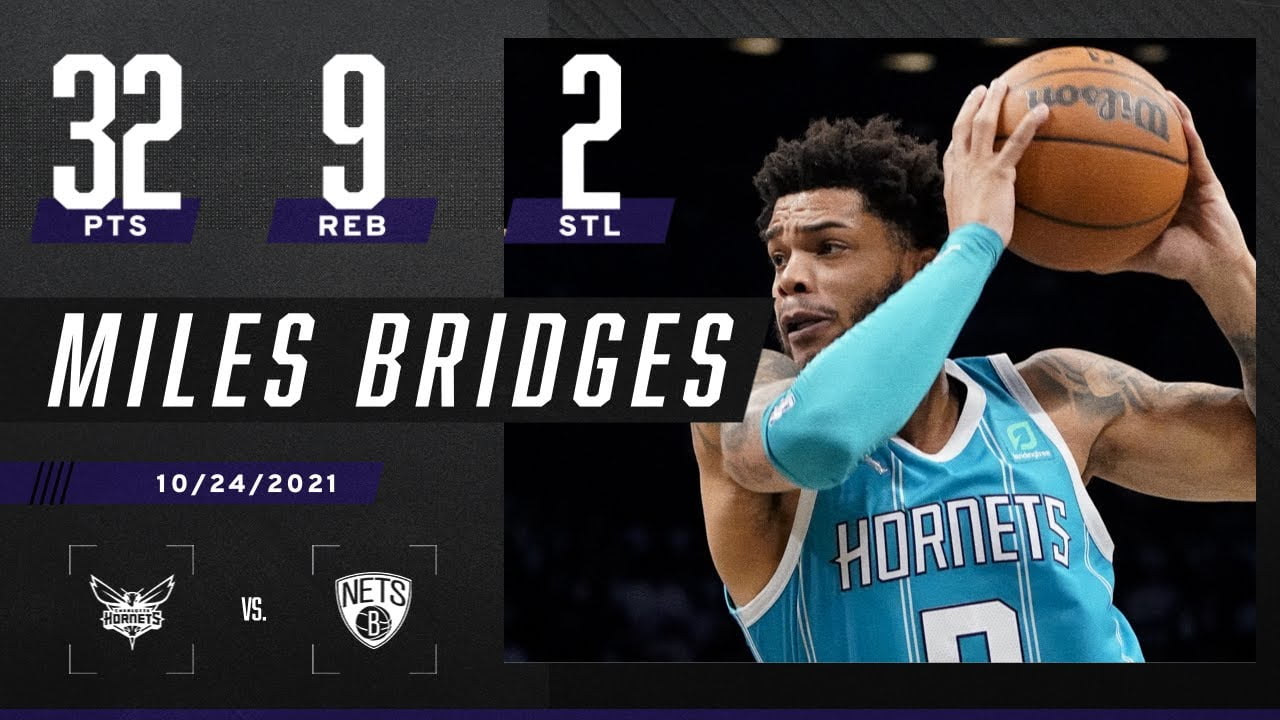 Miles Bridges drops 32 PTS in HUGE W vs. Nets