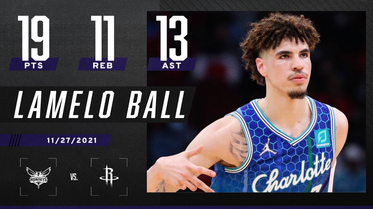 LaMelo Ball drops TRIPLE-DOUBLE in Hornets loss to Rockets 🍿