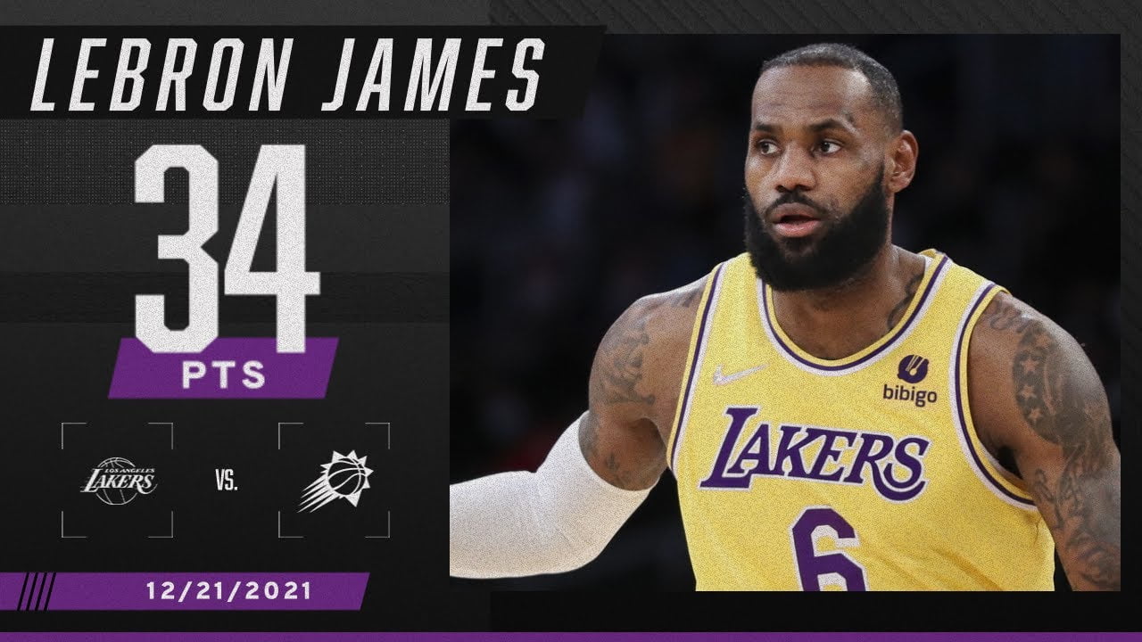 LeBron James scores 34 PTS … 37.8 of the Lakers TOTAL points 😯