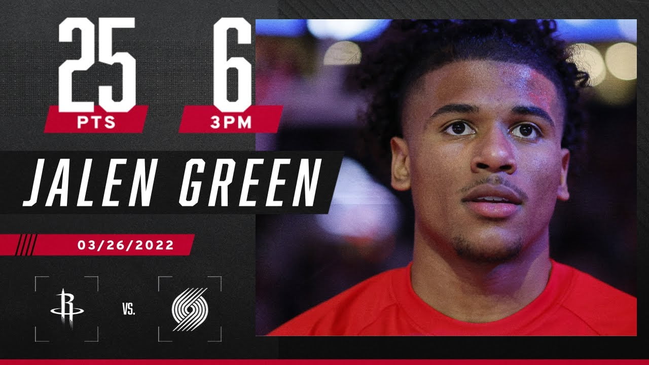 Jalen Green scores 25 PTS as Rockets dominate Blazers