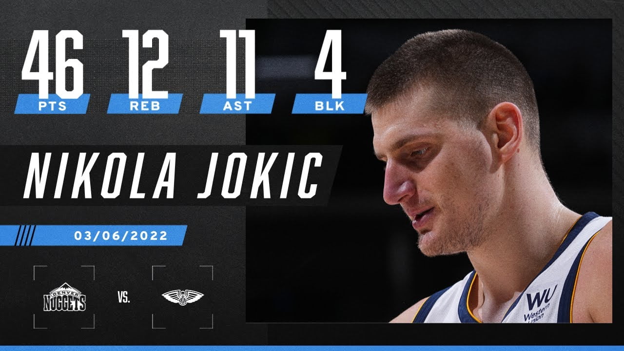 Reigning MVP Nikola Jokic drops 2nd career 45-PT TRIPLE-DOUBLE in OT victory