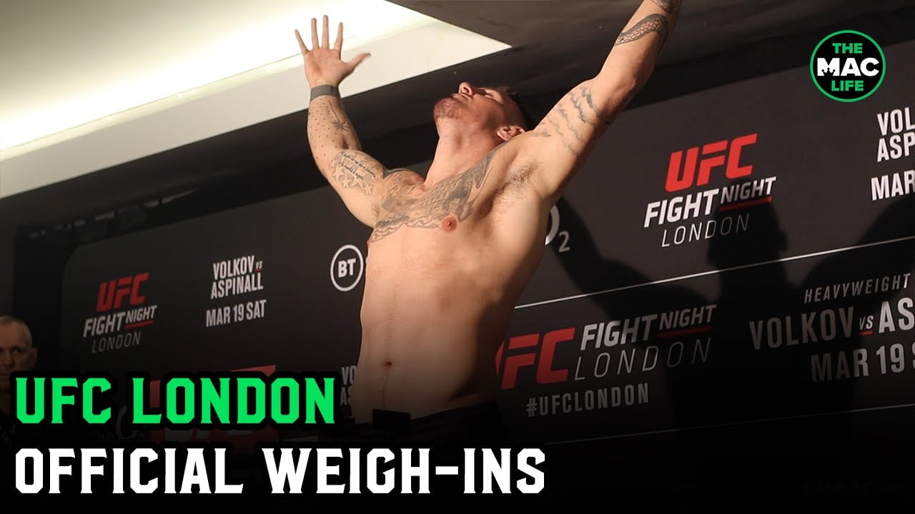 UFC London: Official Weigh-Ins