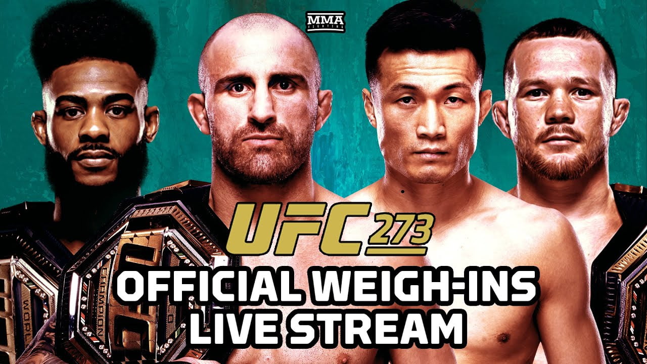 UFC 273: Volkanovski vs. The Korean Zombie Official Weigh-In Live Stream | MMA