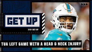 Discussing Tua being carted off the field after suffering a head neck injury