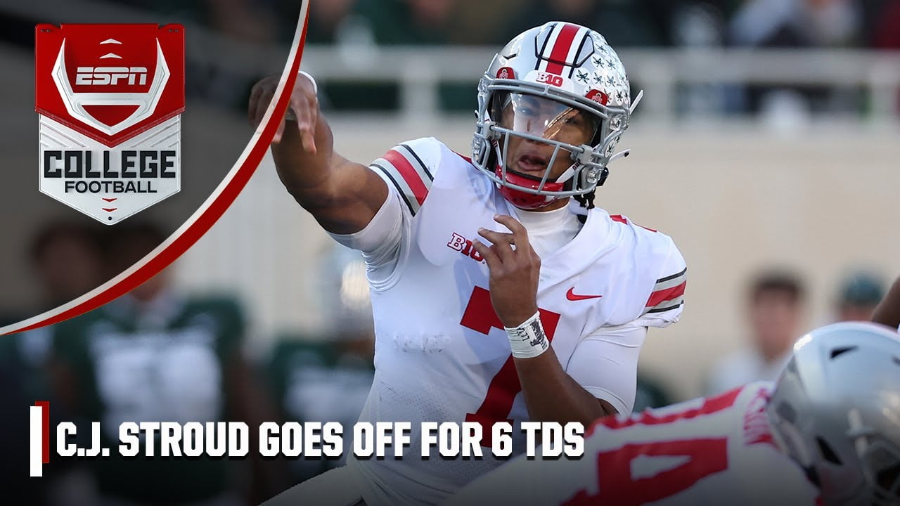All 6 of C.J. Stroud’s 6 TDs vs. Michigan State 😳🔥