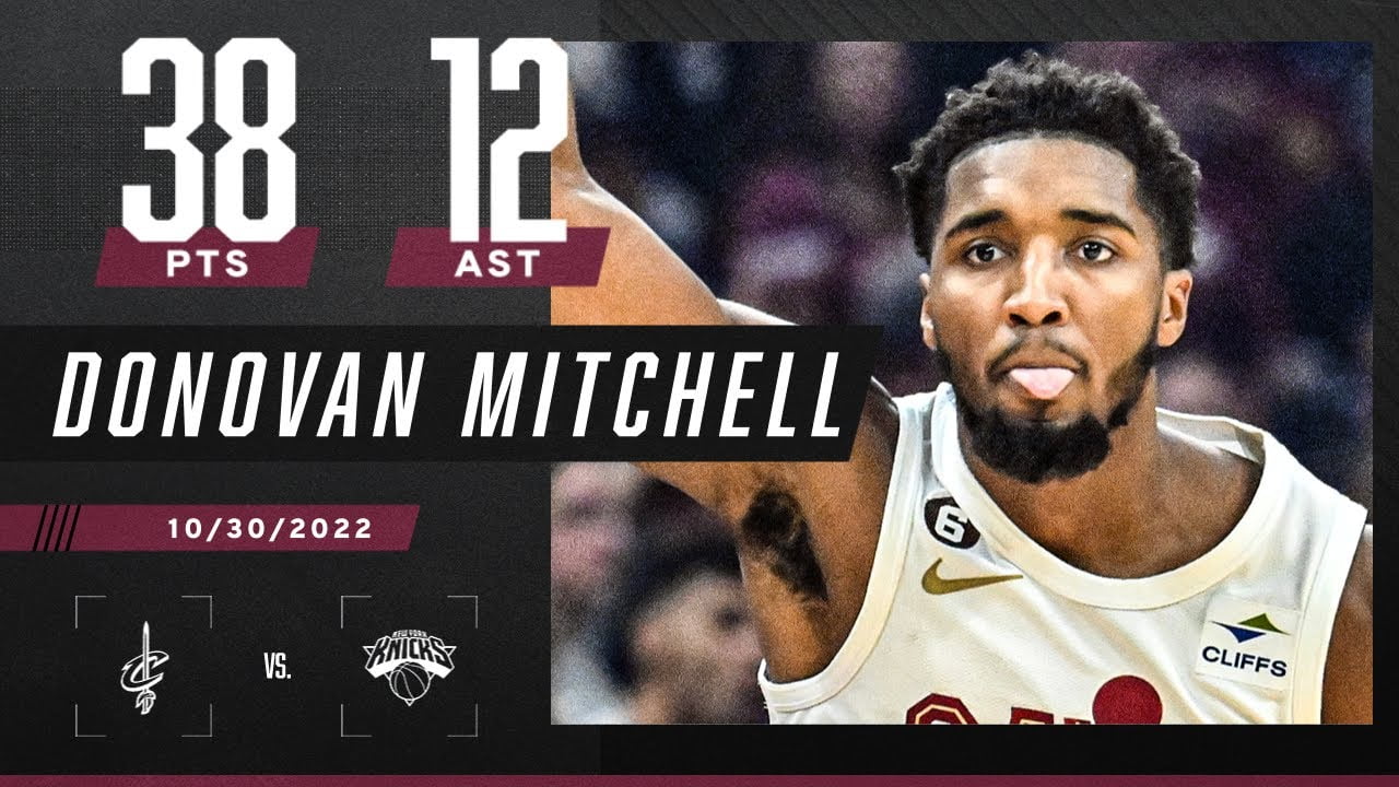 Donovan Mitchell’s 38-point DOUBLE-DOUBLE gives Cavs the W over the Knicks 🕷