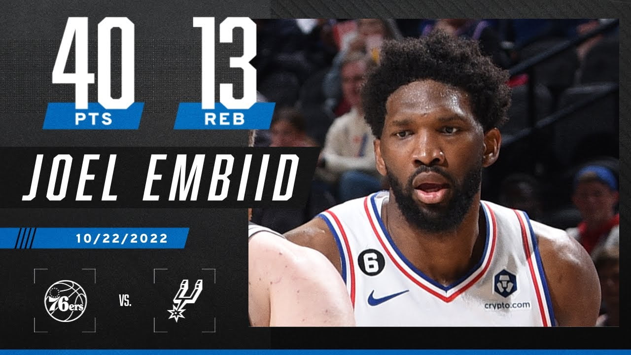 Joel Embiid drops 40-PIECE against Spurs 💥🍿