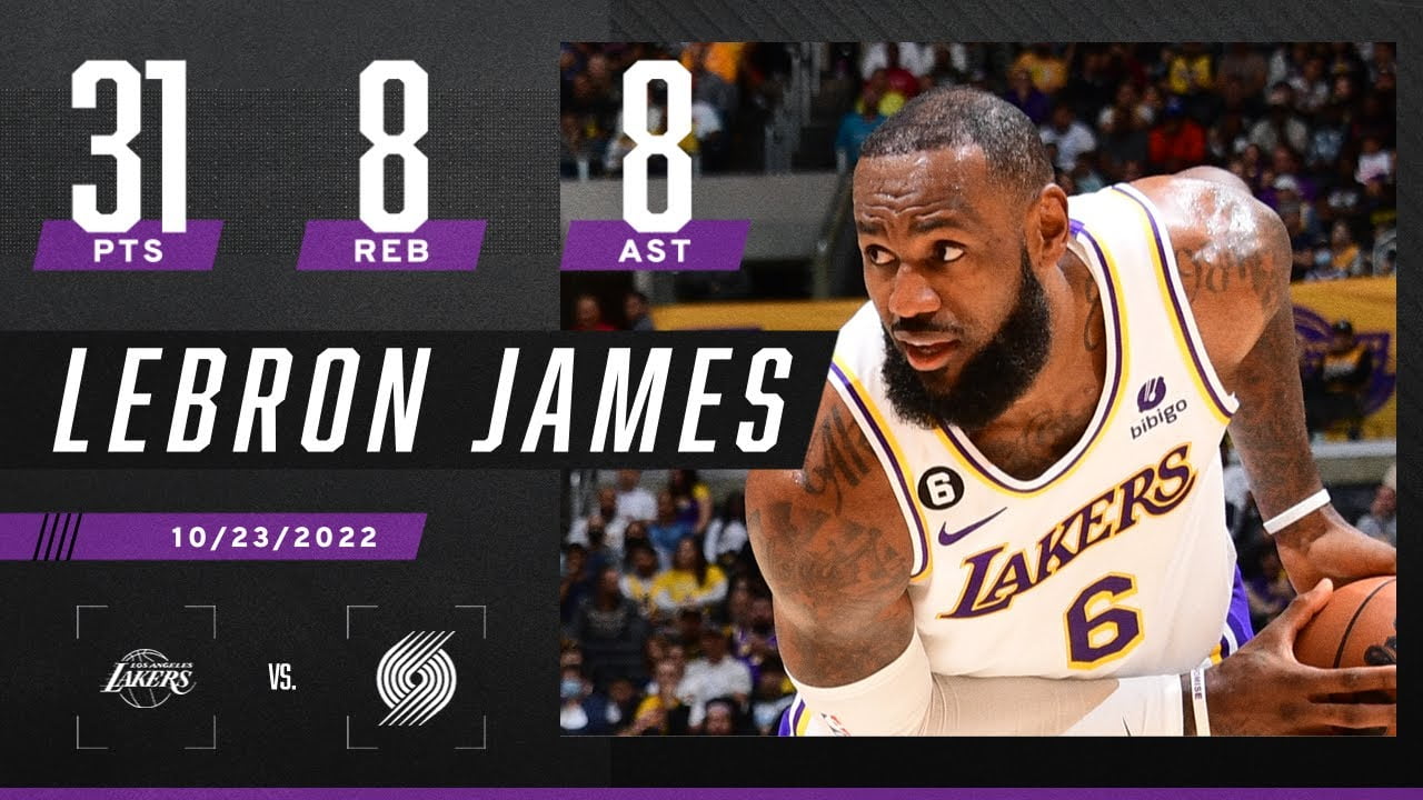 LeBron James MUSCLES up 31 PTS, 8 REB vs. Portland Trail Blazers 💪