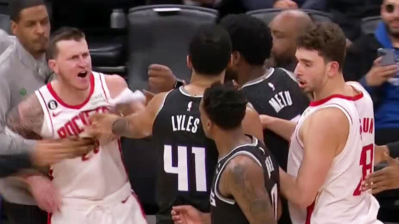 Four players ejected following Rockets-Kings altercation in Sacramento | NBA on