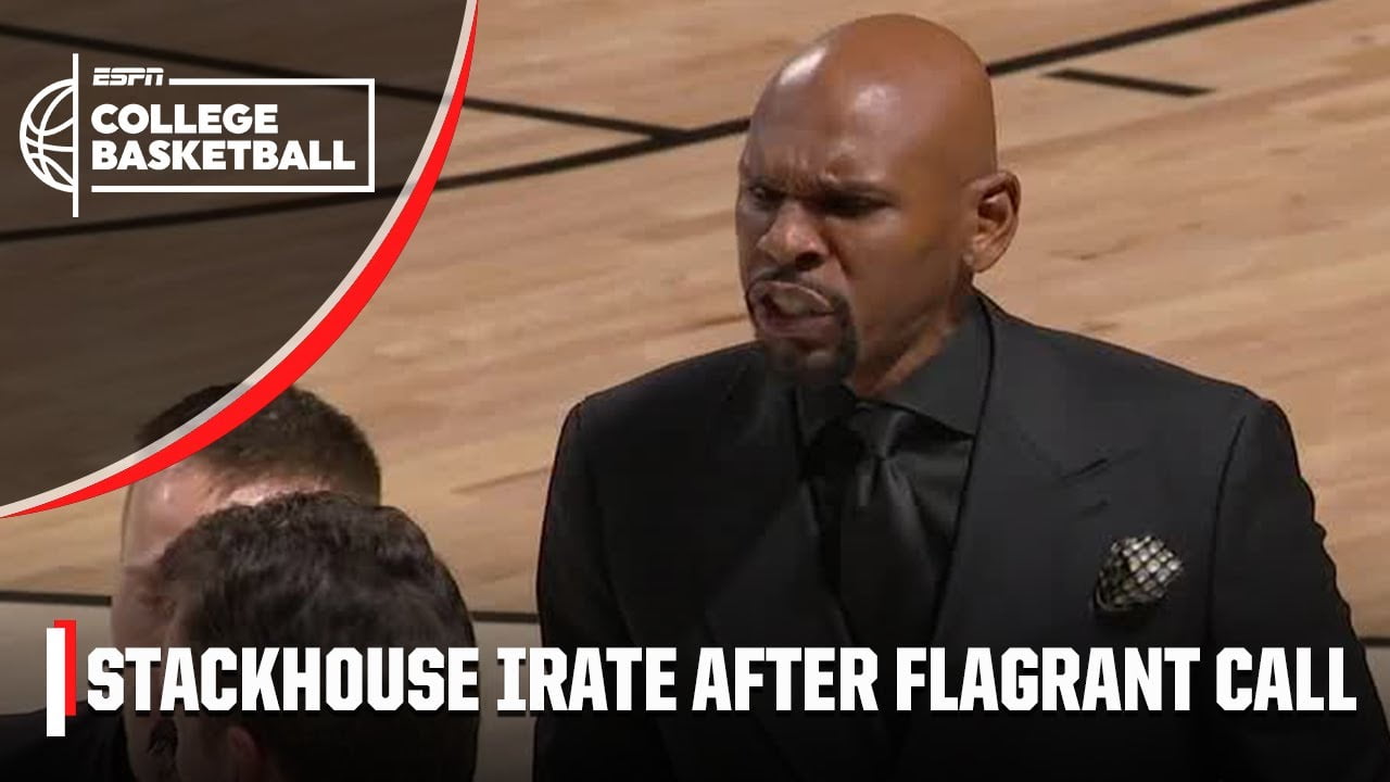 Jerry Stackhouse was irate and given a tech after a flagrant foul | ESPN