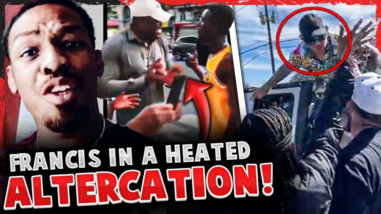 Francis Ngannou HEATED ARGUMENT! (FOOTAGE) Dustin Poirier SLAPS man who