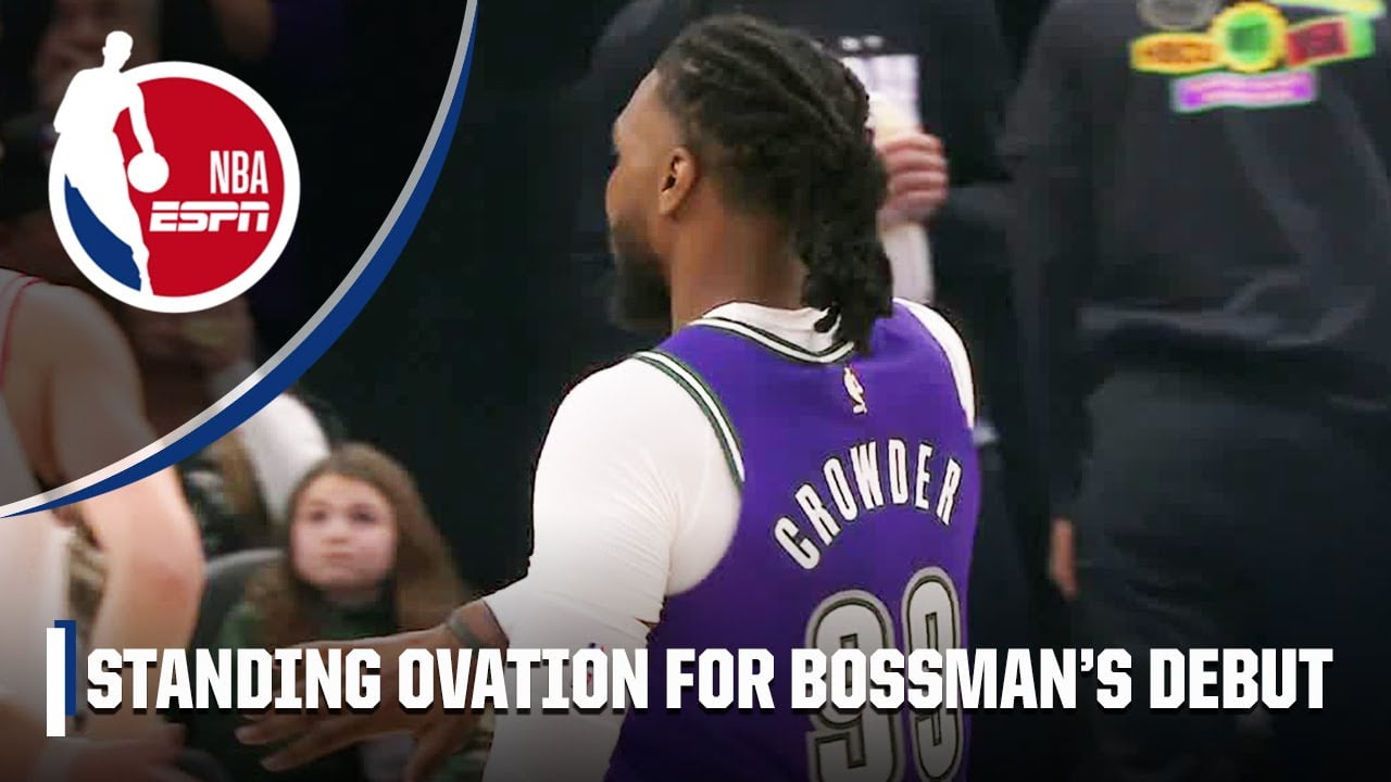 Jae Crowder receives standing ovation in Milwaukee Bucks debut | NBA on ESPN