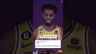 AD COULD NOT believe the answer ???? (via lakers) shorts