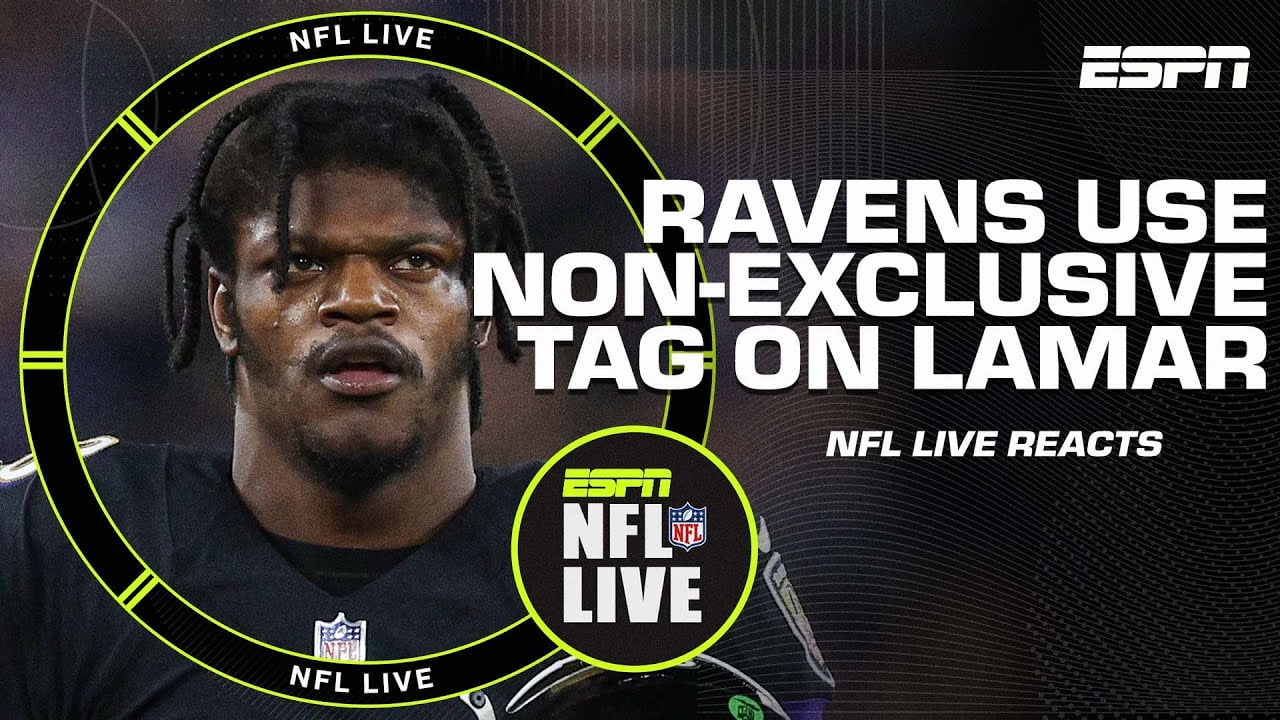 The Ravens place Lamar Jackson on a non-exclusive franchise tag | NFL Live