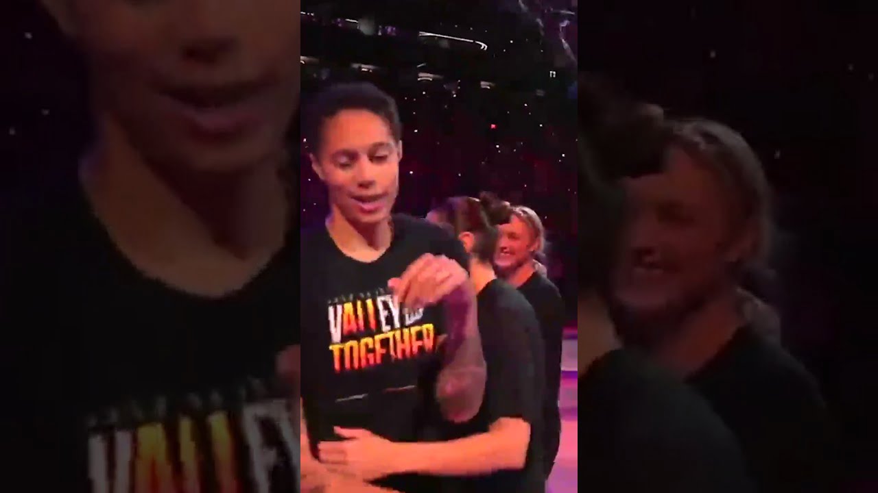Brittney Griner was introduced before her first home game in 585 days shorts
