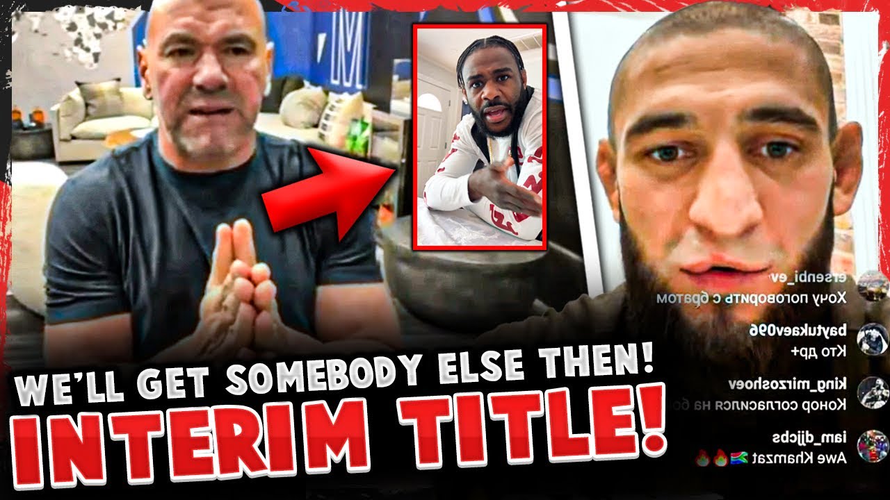 Dana White FIRES BACK at Aljo + THREATENS INTERIM TITLE! Khamzat REVEALS HE HAS