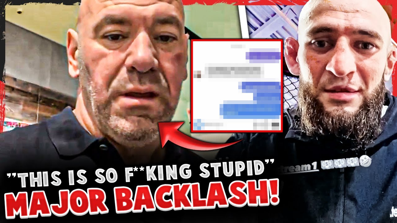 Dana White facing MAJOR BACKLASH on social media! Khamzat Chimaev SNAPS!
