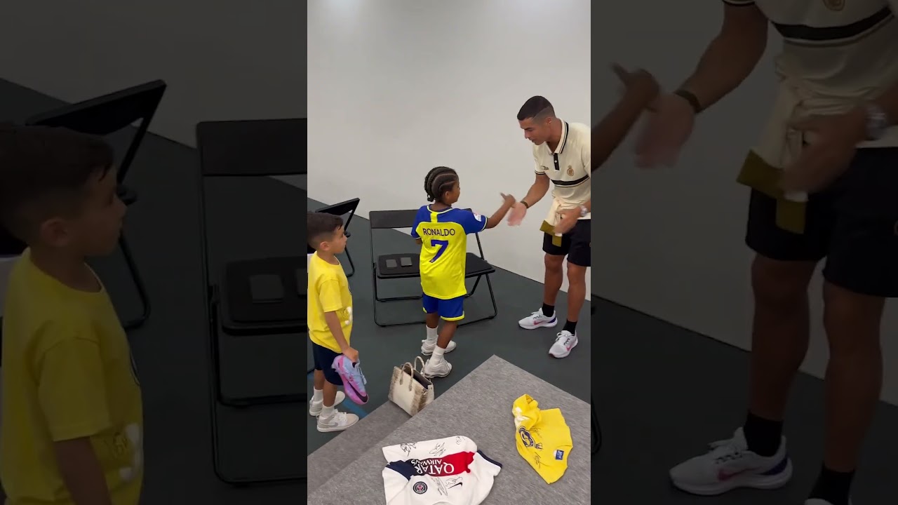 Kim her children traveled to Japan got to hit the SIUUU with Ronaldo 🥺 (via