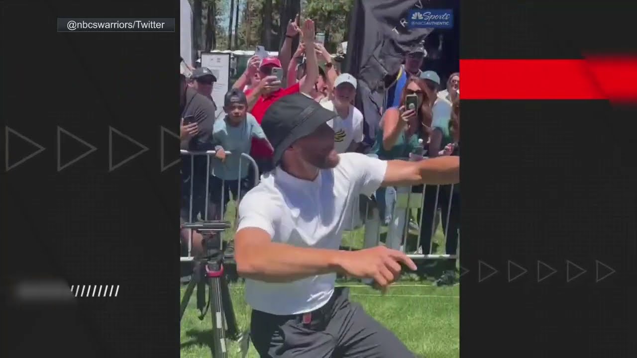 Steph Curry shows off basketball skills on the golf course ⛳