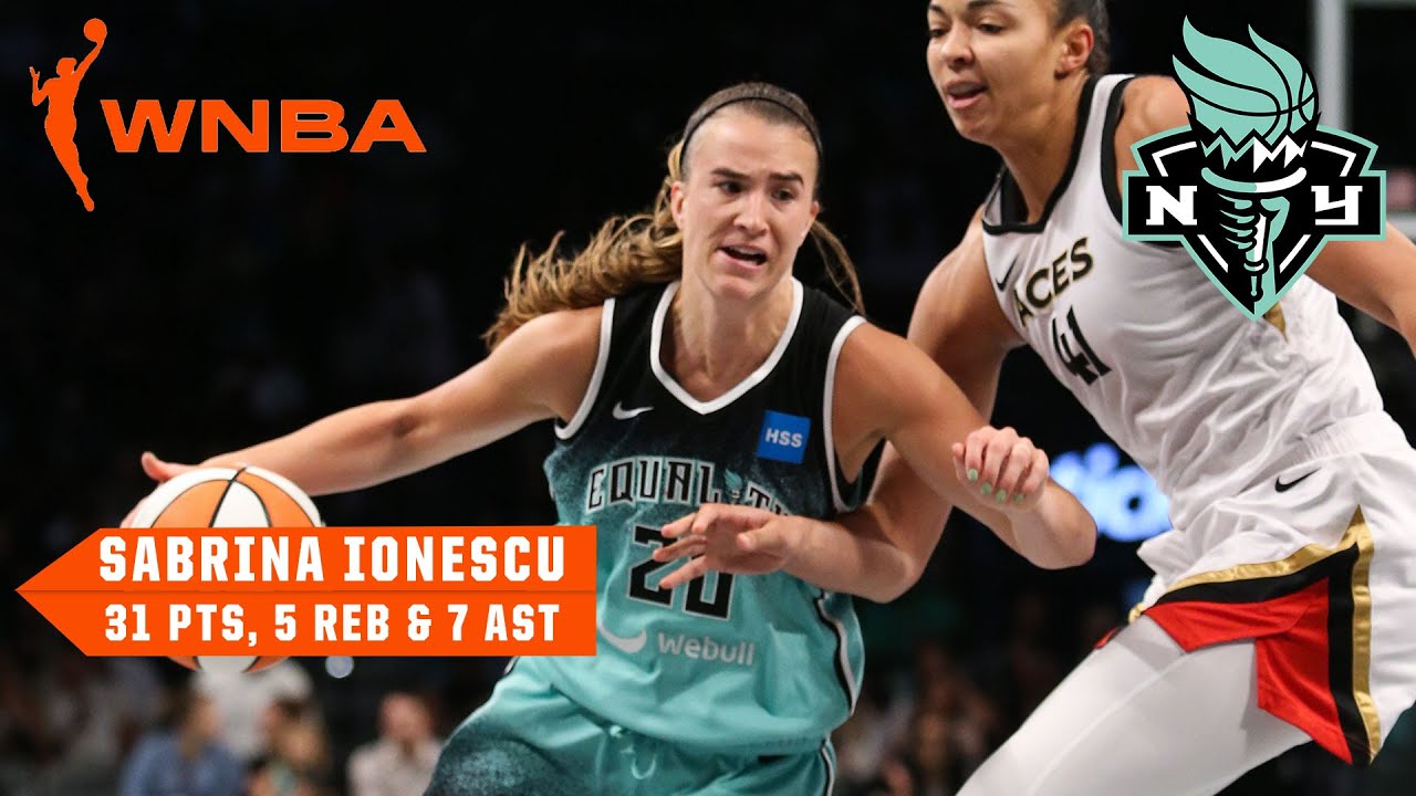 Sabrina Ionescu SHOWERS 6 3PM for 31 PTS to blow out Aces ☔ | WNBA on ESPN