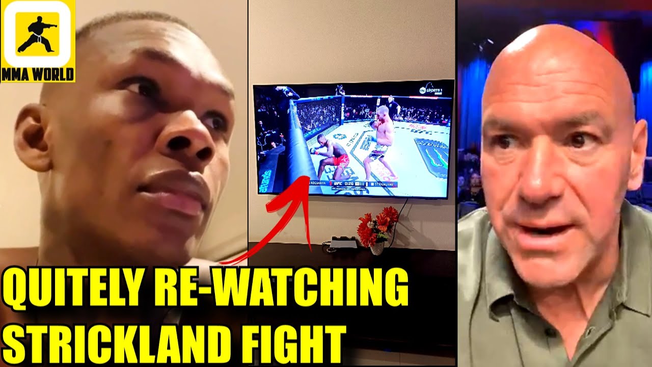 Israel Adesanya re-watches his UFC 293 fight vs Sean Strickland, Dana White on