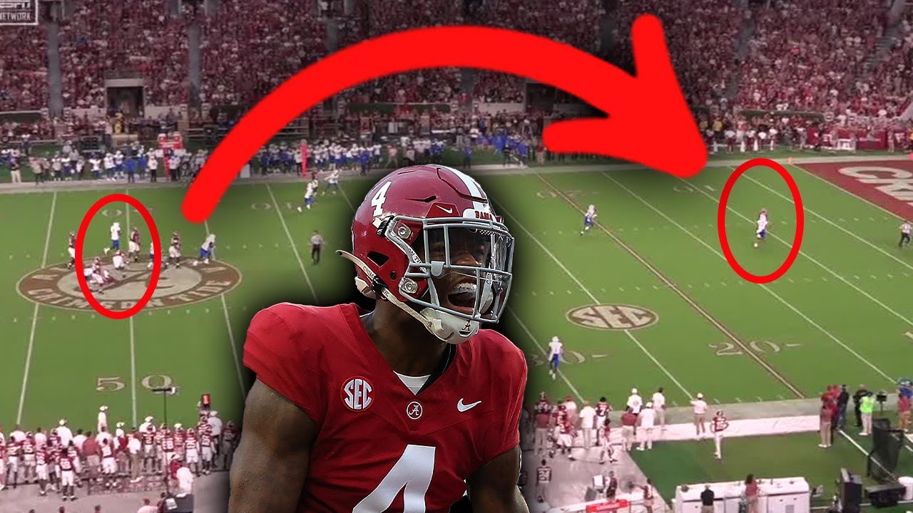 Jalen Milroe throws a DART nearly 60 yards down the field for a TD 😳 | ESPN