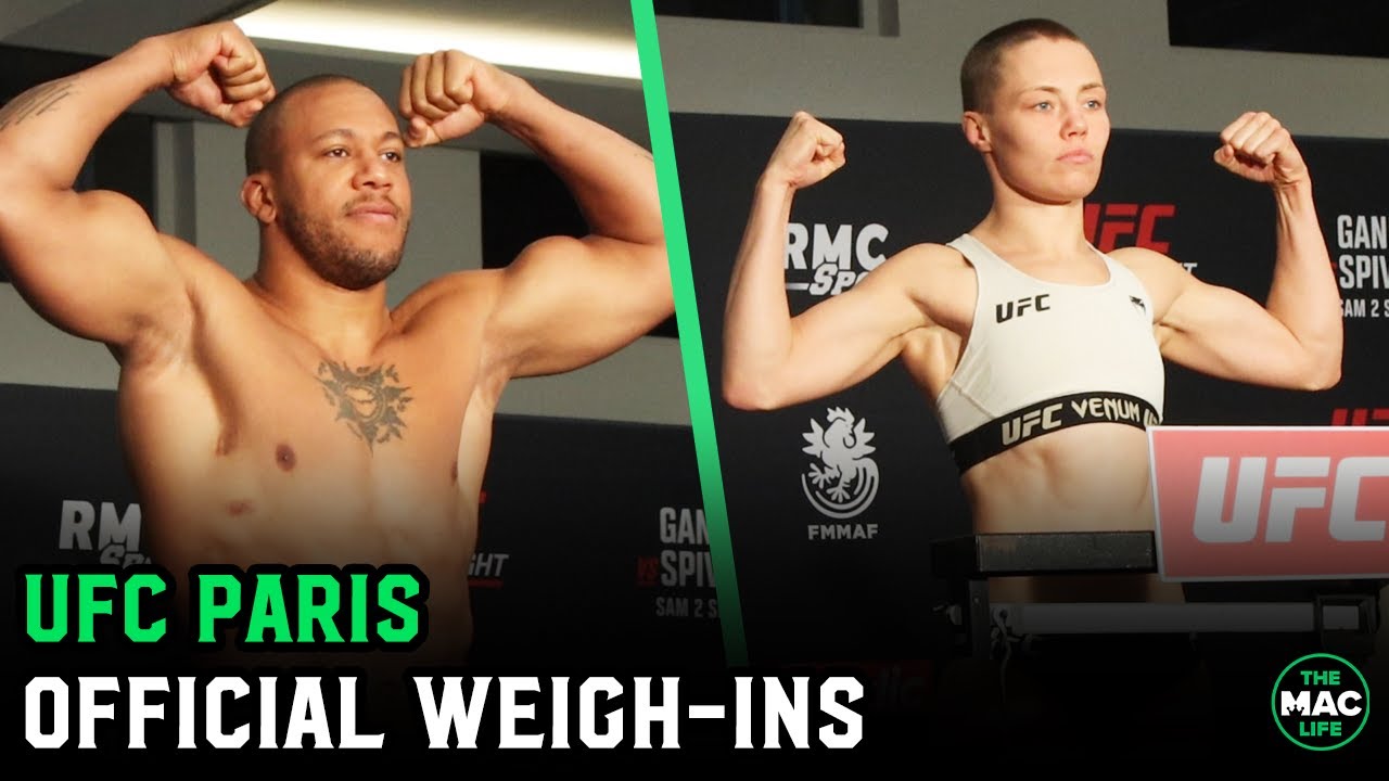 UFC Paris Official Weigh-Ins: Ciryl Gane returns; Rose Namajunas is a flyweight