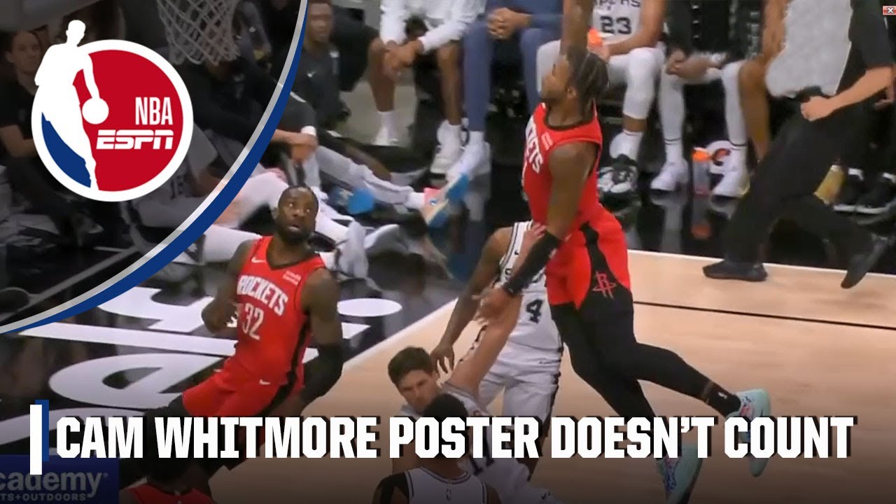 Cam Whitmore’s POSTER SLAM waved off by charge call | NBA on ESPN