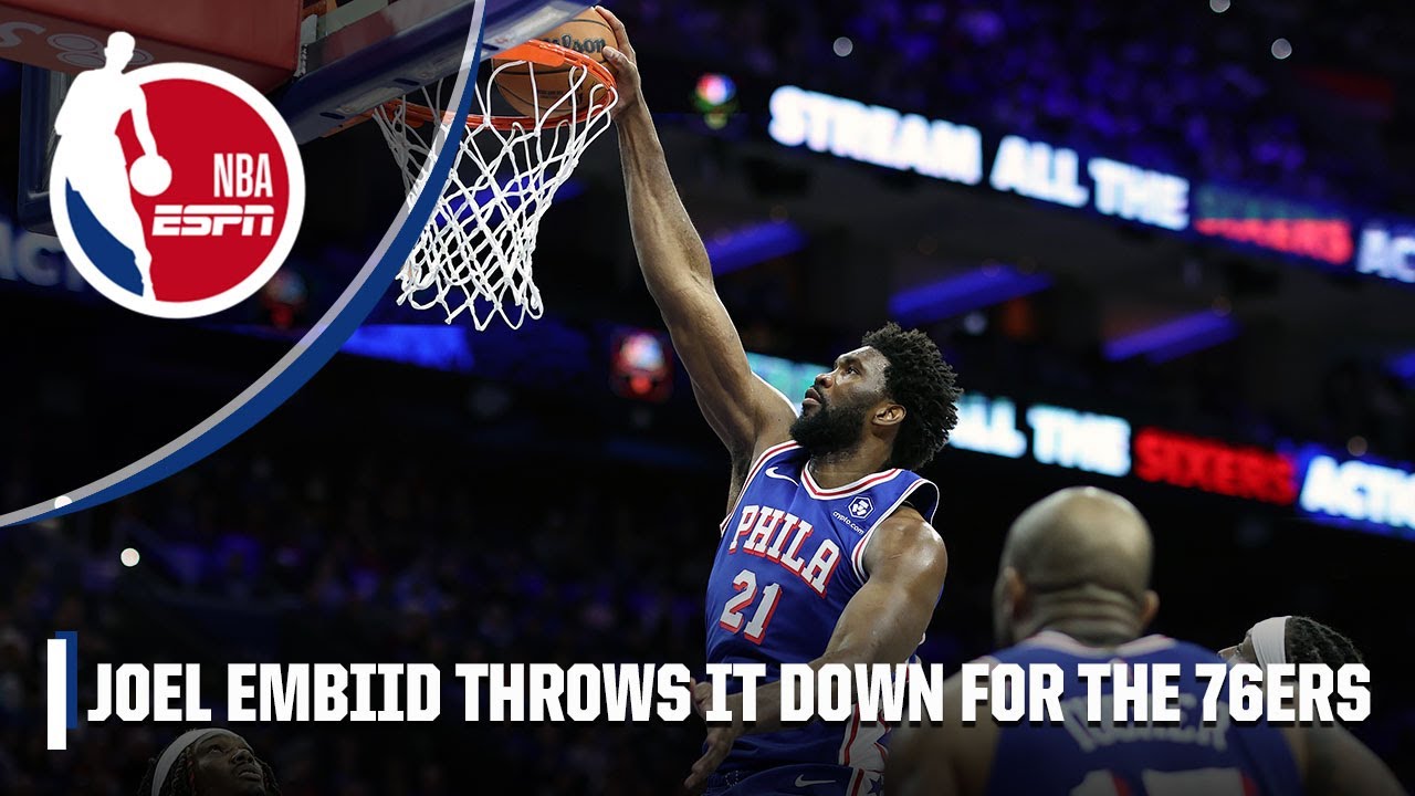EMBIID WITH THE DROP-STEP HAMMER ???? | NBA on ESPN