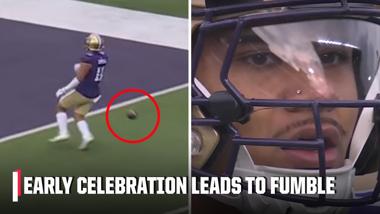 Washington drops ball before crossing the endzone, resulting in a fumble ???? |