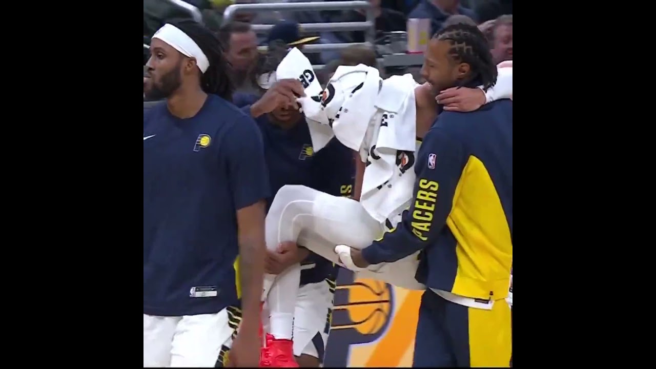 Tyrese Haliburton carried off court after suffering an apparent leg injury vs.
