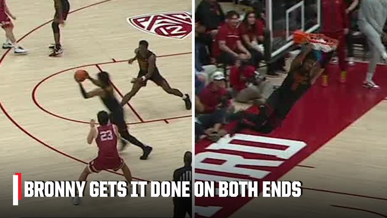 Bronny James STEAL SLAM vs. Stanford ???? | ESPN College Basketball