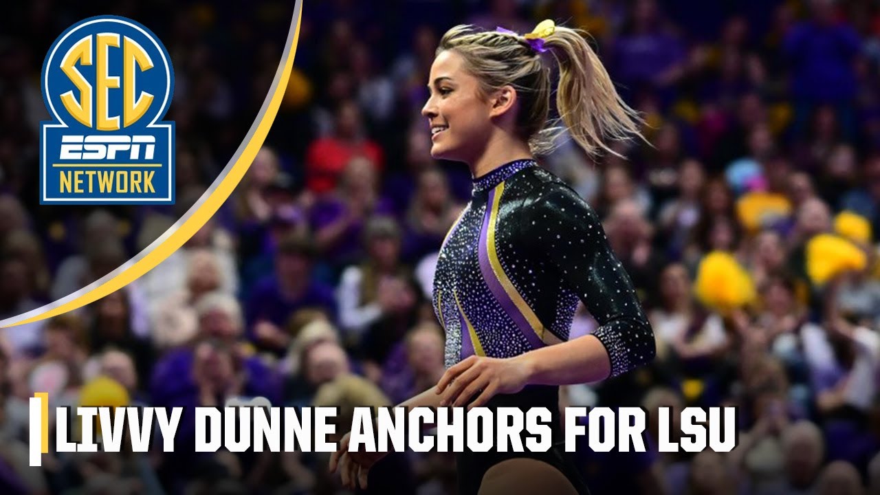 Livvy Dunne anchors for LSU w 9.850 floor routine in win vs. Auburn ???? | ESPN