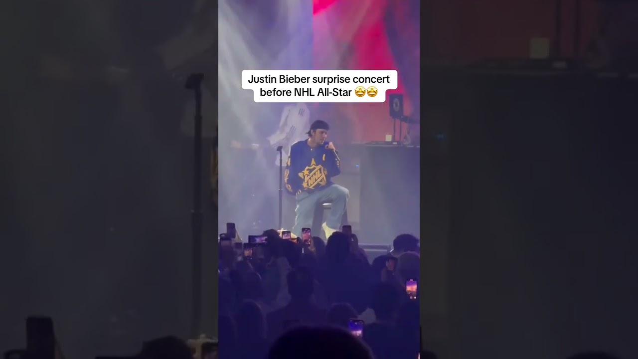 Surpirse Bieber concert before NHL All-Star (via BarDownTT)